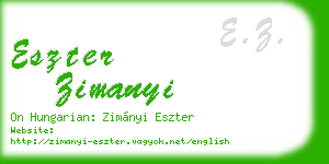 eszter zimanyi business card